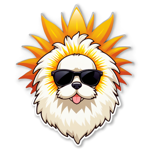 Vennlig Maltese-sol med solbriller