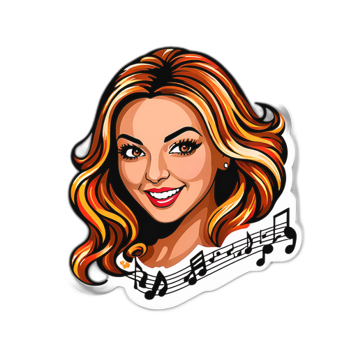 Lively sticker van Hadise met muzieknoten