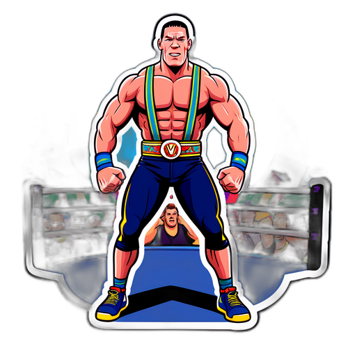 Karikatur av John Cena i wrestlingringen