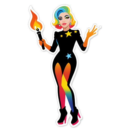 Lady Gaga fáklyával a színpadon
