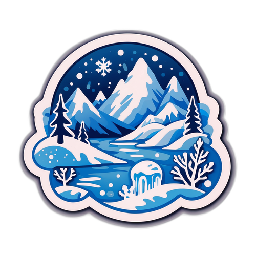 冰雪景觀貼紙