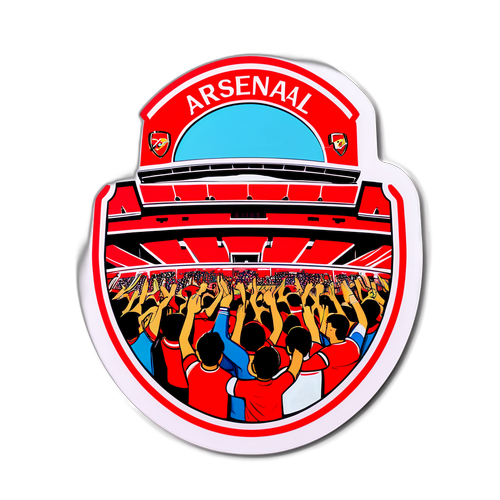 Nálepka s fanoušky v barvách Arsenalu