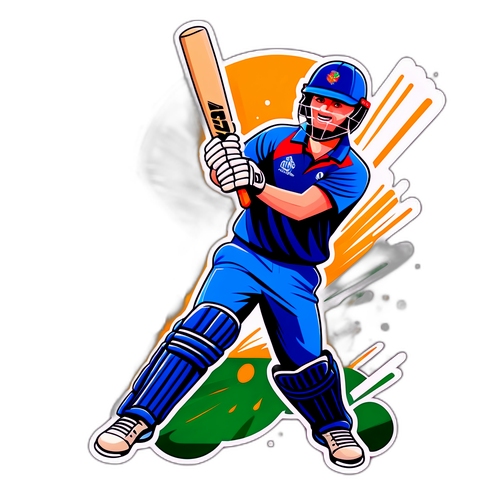 Luke Littler med cricketbat