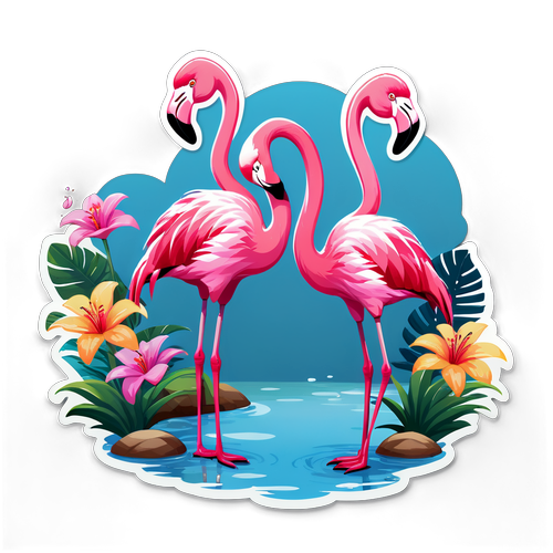 Flamingo Ceria di Taman Tropis