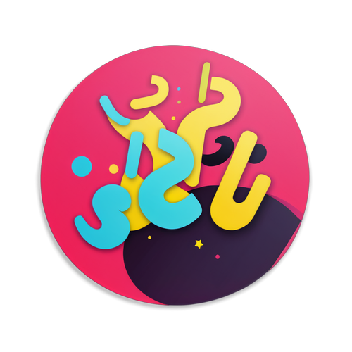 Creatieve TikTok Logo Sticker met Dansende Figuren