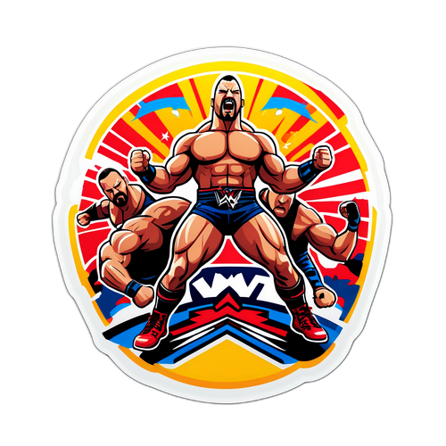 Autocollant de combat WWE spectaculaire