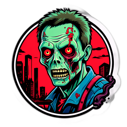 Sticker na may temang zombie