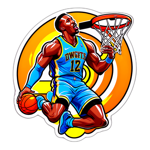CARTOON DWIGHT HOWARD DUNK STICKER