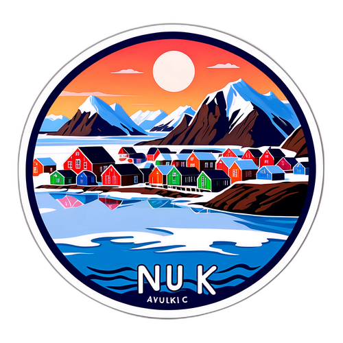 Autocollant de Nuuk, capitale du Groenland