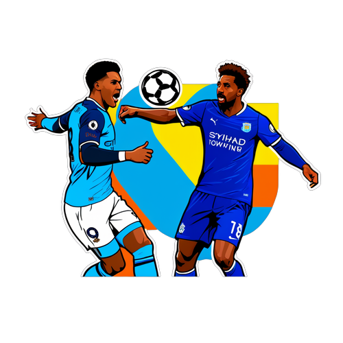 Stickers z ikonicznymi momentami meczu Ipswich Town z Manchester City