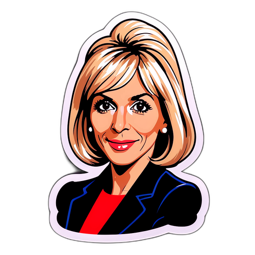 Elegant Brigitte Macron Klistremerke