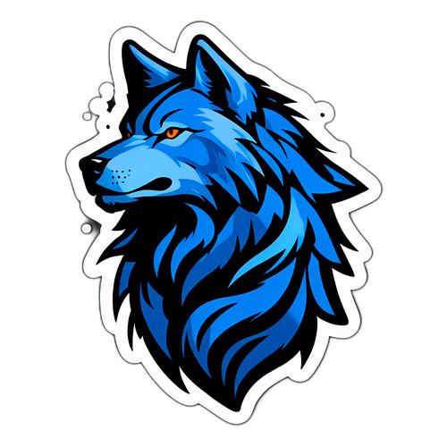 Silhouette Serigala yang Kuat