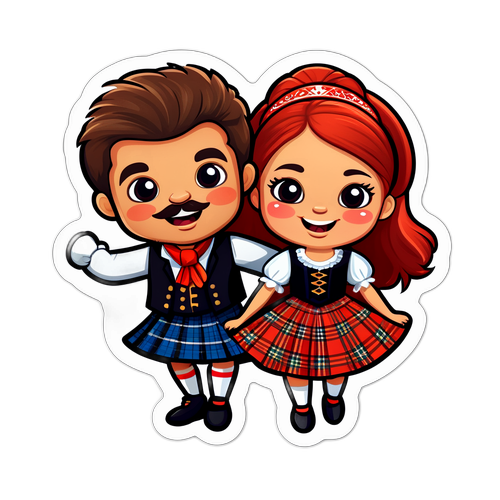 Vicces skót és dán karakterek táncolnak együtt