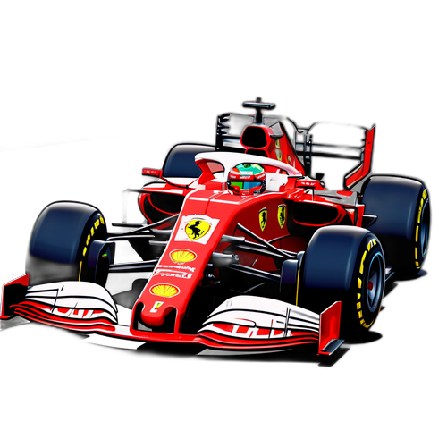 Stylizowany portret Charlesa Leclerca w Ferrari