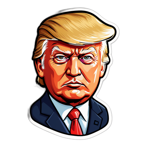 Samolepka s Donaldem Trumpem