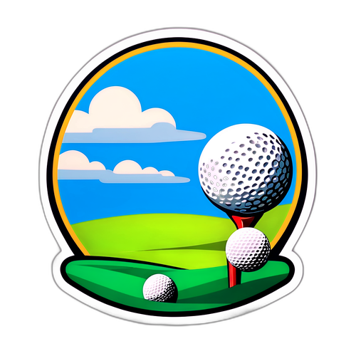Styliserad Golfklubba med Boll