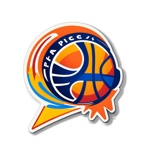 Sticker ng Basketball na may Logos ng Pacers at Knicks