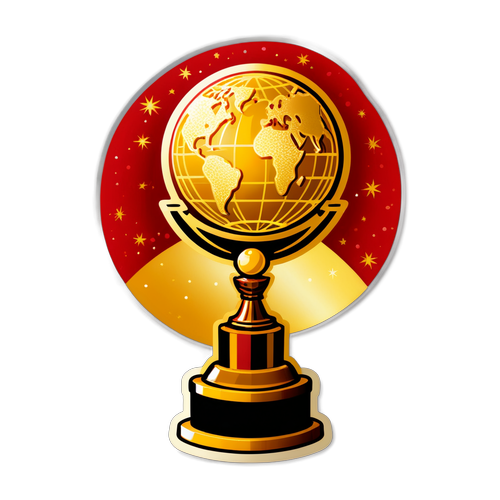 Glamorous Golden Globes Sticker