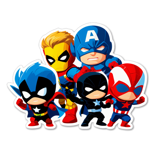 Sticker Superhero Competisi dan Persahabatan