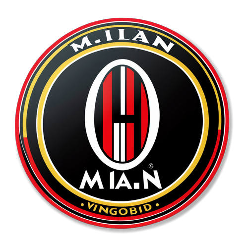 Stiker Bergaya Vintage Merayakan Sejarah Prestisius AC Milan dalam Pertandingannya Melawan Feyenoord