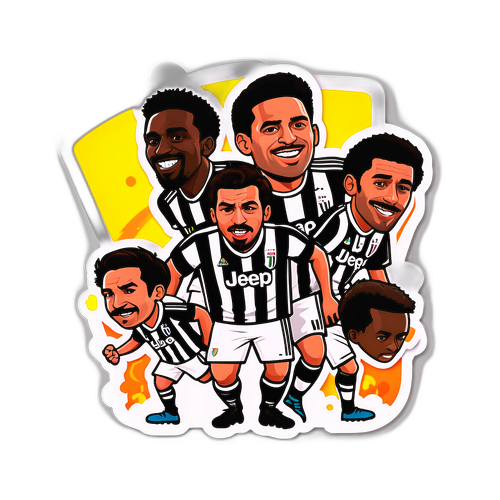 Vicces Juventus képregénystílusú matrica