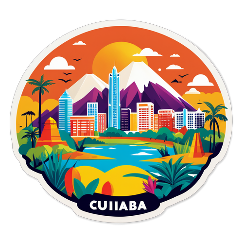 Ilustração Vibrante de Cuiabá