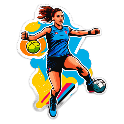 Håndboldspiller i aktion