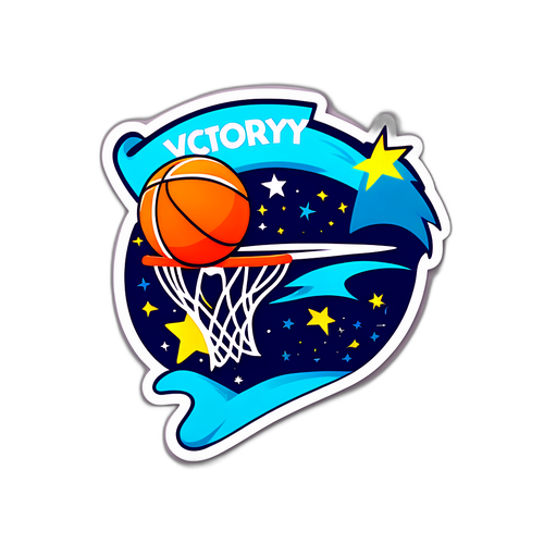 מדבקת כוכב כדורסל "ניצחון"