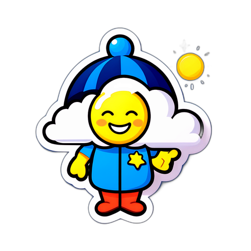 Karakter Ramah Bertema Aplikasi Cuaca