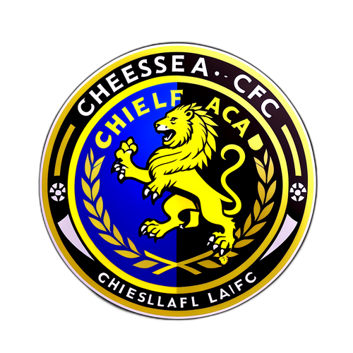Chelsea és LAFC logók kombinációja, sportos dizájn
