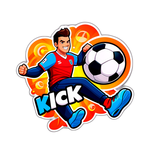Sticker cu cuvântul 'Kick'