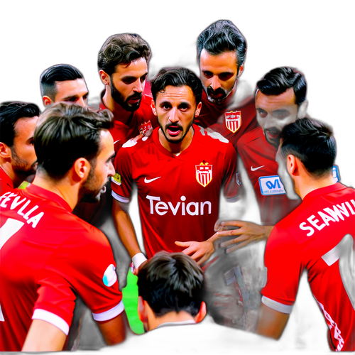 שחקן כדורגל עם חברי צוות בדיון סביב אסטרטגיות