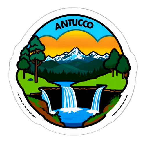  paisaje con montañas y cascadas: Antuco 