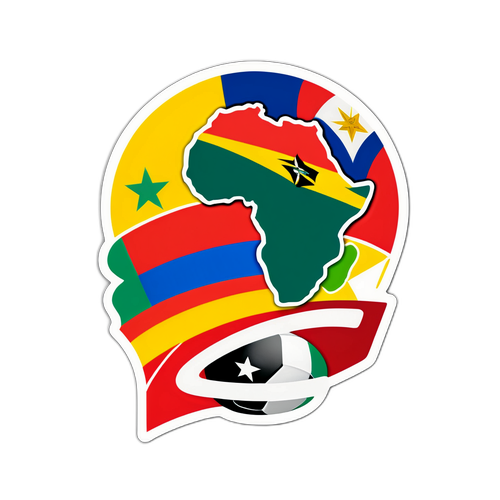Динамічний дизайн наліпки на тему Кубка Африки