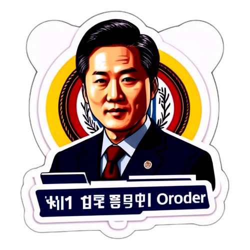 李在明与第一号行政命令贴纸
