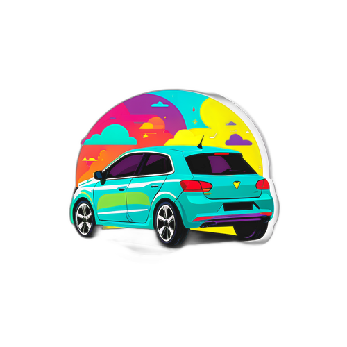 年轻人的购车梦想贴纸