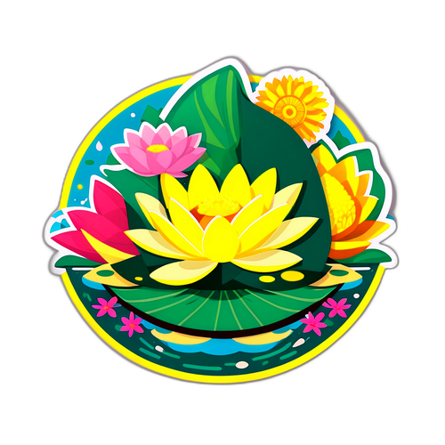 Sticker Bunga Teratai Bangladesh