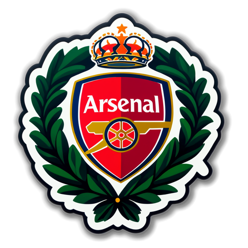 Det Utrolige Arsenal Klistermærke: Legendarisk Emblem Toppet med Fodboldmagien!