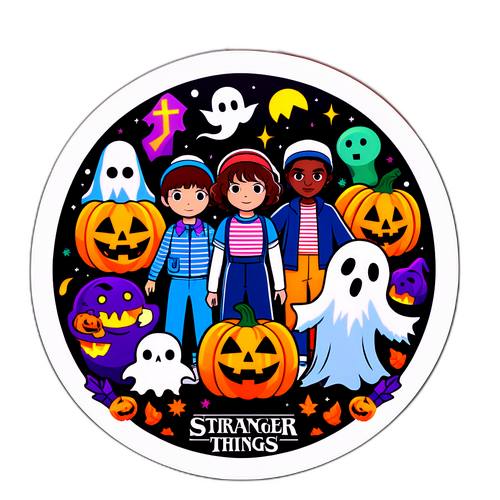 Αυτοκόλλητο με θεματική από το Stranger Things για το Halloween