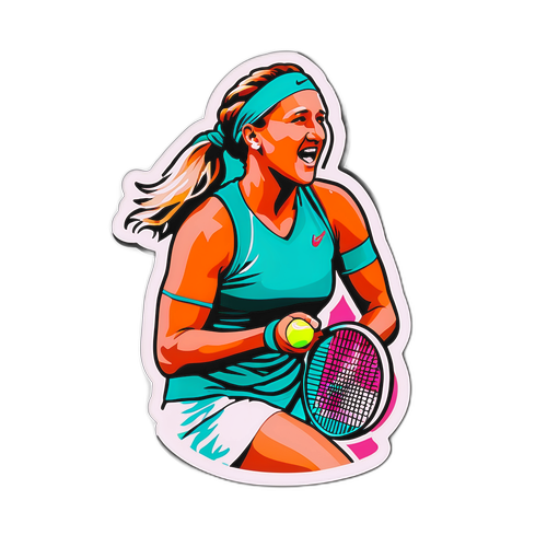Design elegant pentru un sticker featuring Azarenka
