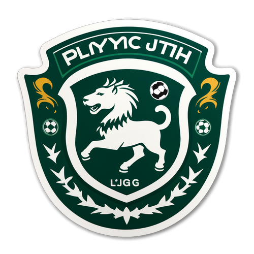 Stiker Menampilkan Logo Plymouth Argyle dan Liverpool dengan Tema Sepak Bola