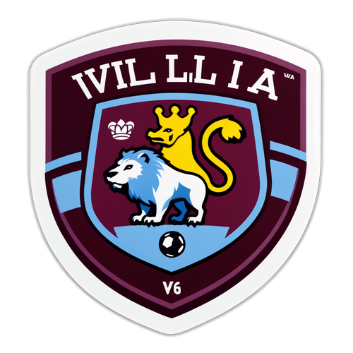 Furahia Upendo wa Aston Villa: Sticker Inayong'ara kwa Simba na Soka!