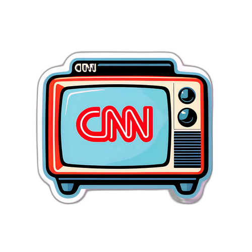Sticker Retro CNN