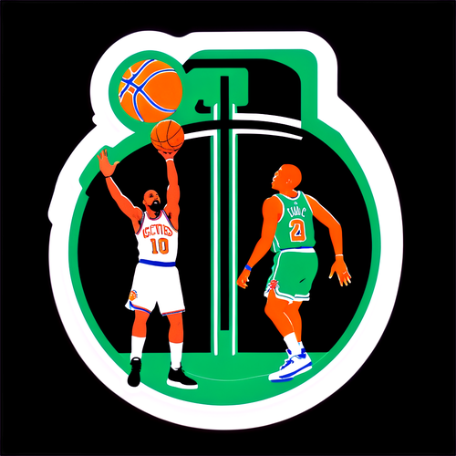 Escena de juego entre los Celtics y Knicks