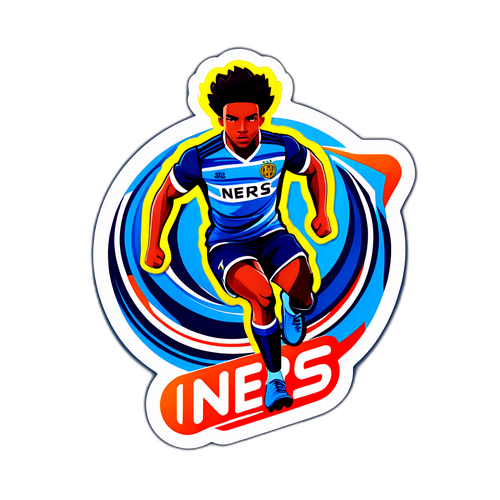 Sticker di Neres in azione