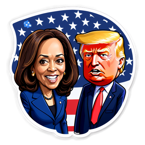 Confruntarea Caricaturală: Kamala Harris vs. Donald Trump