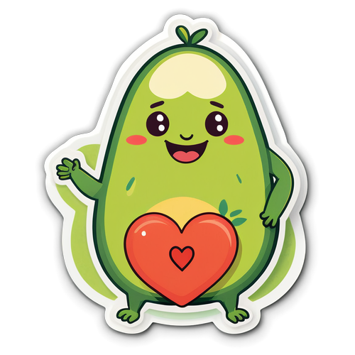 Avocado-lykke! Denne Gennemsyrende Sticker vil Smelte Dit Hjerte!