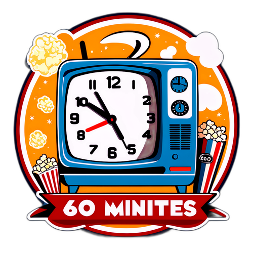 Vintage Cozy TV Night Sticker