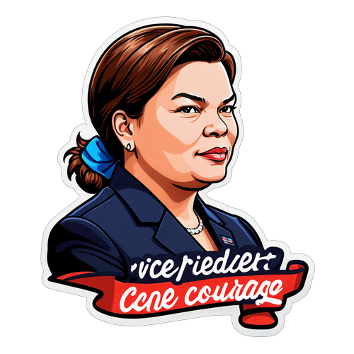 Artistikong Interpretasyon ni Bise Presidente Sara Duterte na may Inspirasyonal na Kasabihan