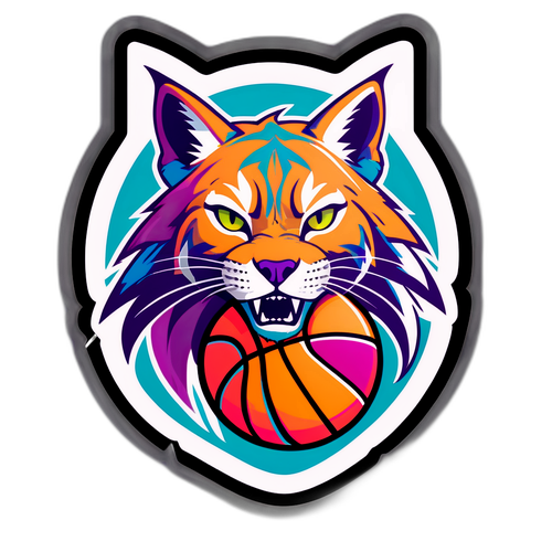 Fierce Lynx Basketball Sticker
